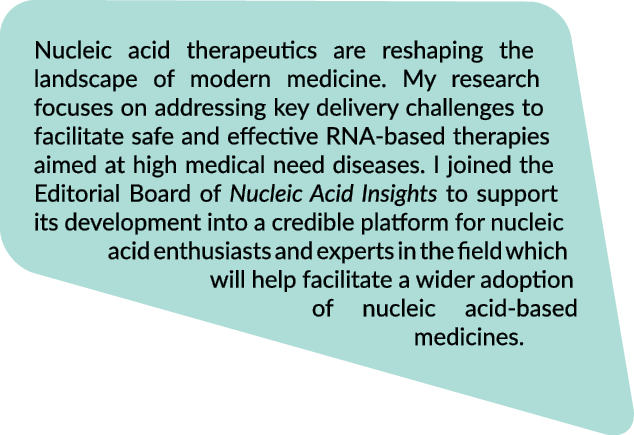 Nucleic acid therapeutics are reshaping the landscape of modern medicine. My research focuses on addressing key deliv...