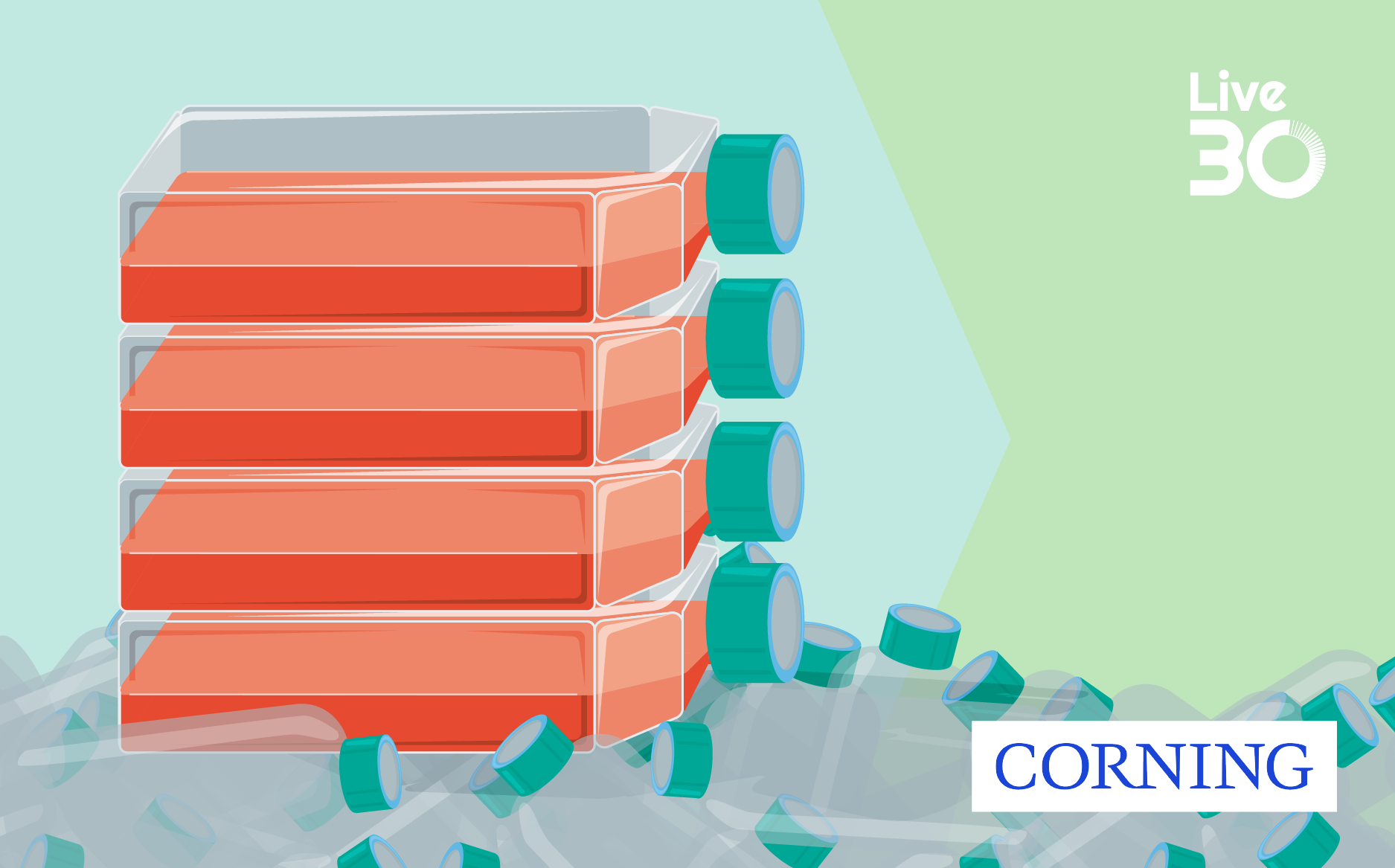 Scaling viral titers in vaccine manufacturing: from roller bottles to a 10-layer culture vessel 