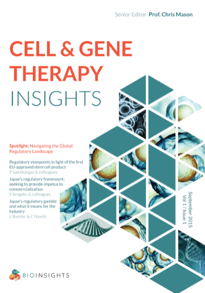 Cell and Gene Therapy Insights Vol 1 Issue 1