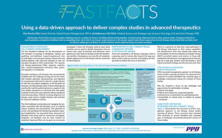 Using a data-driven approach to deliver complex studies in advanced therapeutics