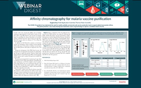 Affinity chromatography for malaria vaccine purification