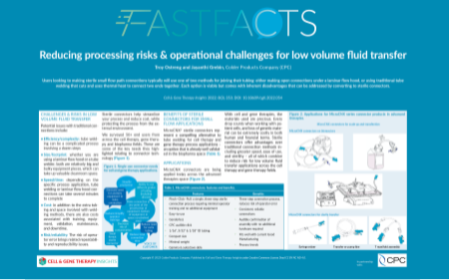 Reducing processing risks & operational challenges for low volume fluid transfer