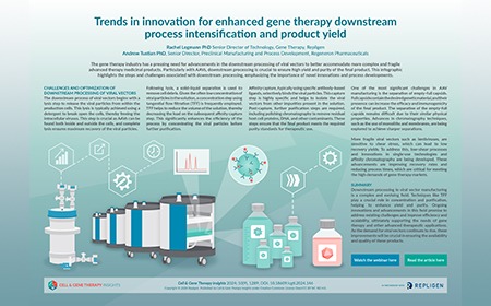 Trends in innovation for enhanced gene therapy downstream process intensification and product yield