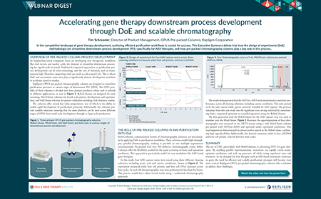 Accelerating gene therapy downstream process development through DoE and scalable chromatography 