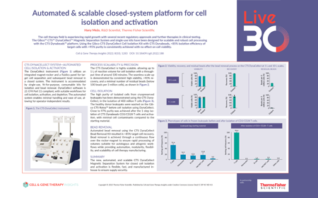 Automated & scalable closed-system platform for cell isolation and activation