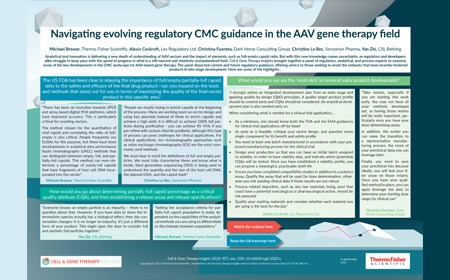 Navigating evolving regulatory CMC guidance in the AAV gene therapy field